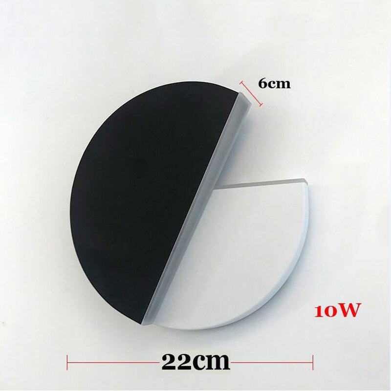 Drehbare Wandleuchte Schwarz/Weiß LED für Schlafzimmer & Wohnzimmer
