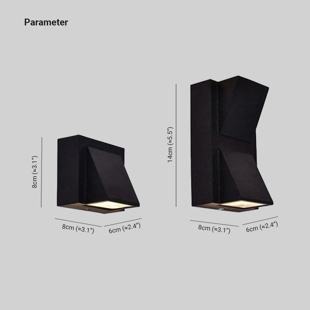 Ray Moderne LED-Außenwandleuchte aus Metall