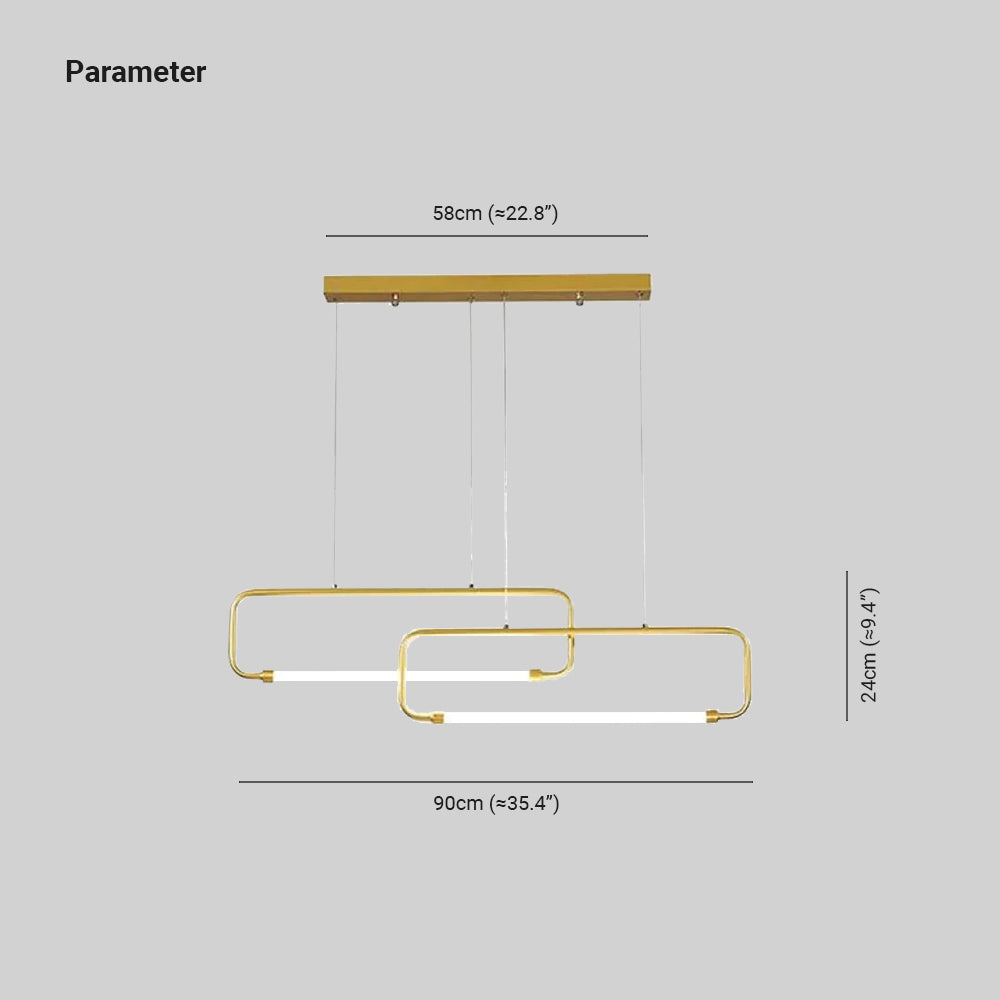 Arisha Design LED Pendelleuchte Schwarz/Gold Wohnzimmer/Esszimmer