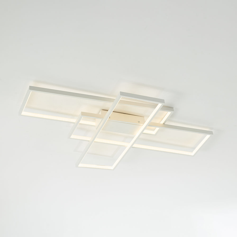 Arisha Deckenleuchte, Polygonal, Schwarz/Weiß, Wohnzimmer/Schlafzimmer