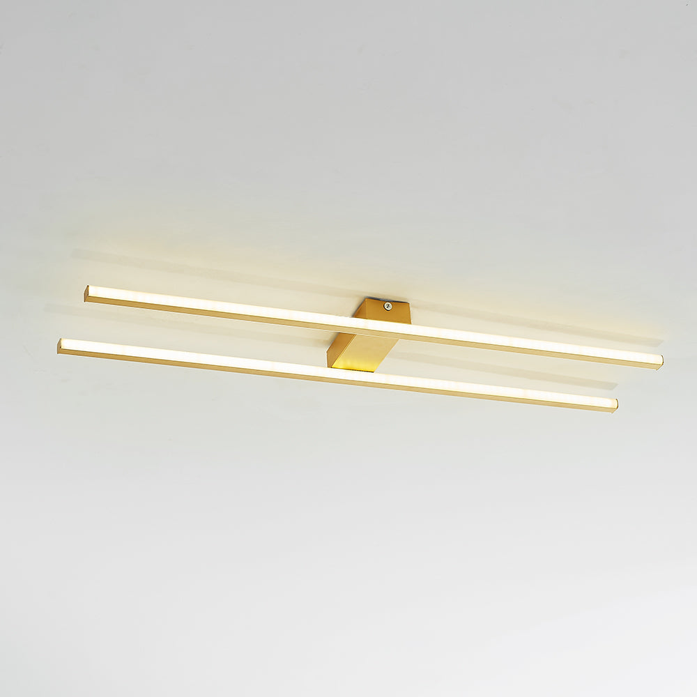 Arisha Minimalistische LED Deckenleuchte Lineaer Schwarz/Weiß/Gold Wohnzimmer Metall