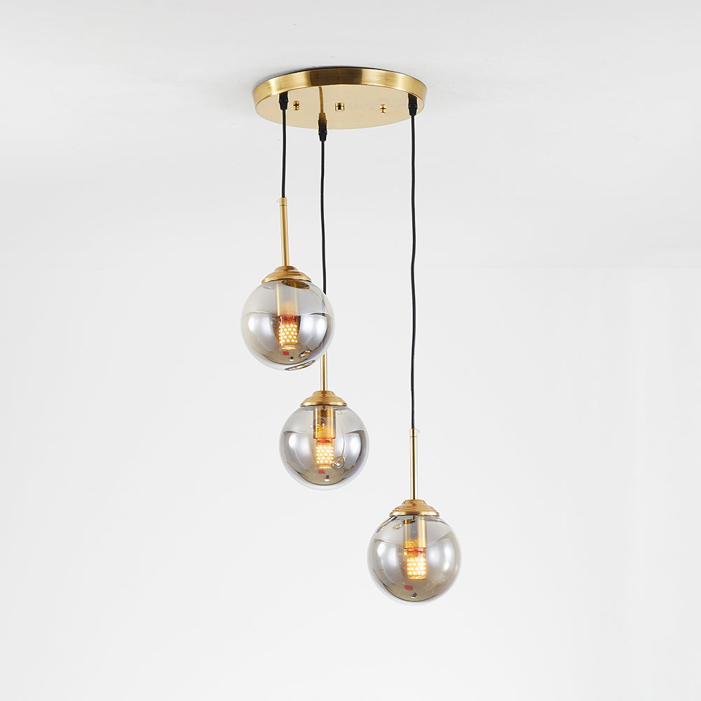 Valentina Modern Rund LED Pendelleuchte Metall Glas Esszimmer Wohnzimmer Schlafzimmer