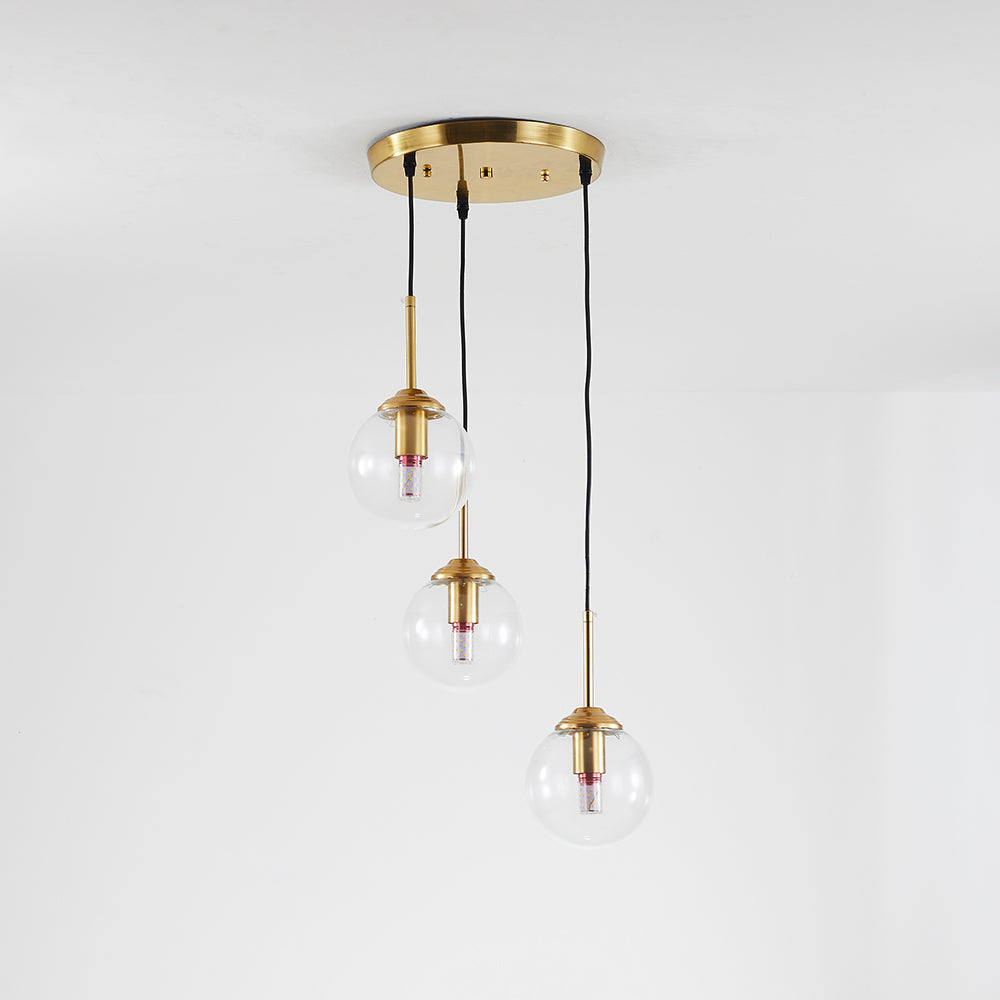 Valentina Modern Rund LED Pendelleuchte Metall Glas Esszimmer Wohnzimmer Schlafzimmer