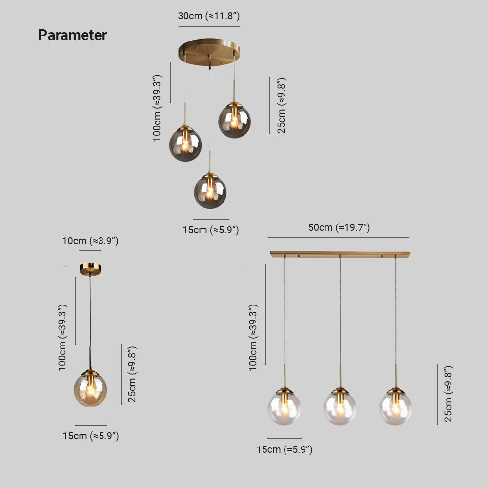 Valentina Modern Rund LED Pendelleuchte Metall Glas Esszimmer Wohnzimmer Schlafzimmer