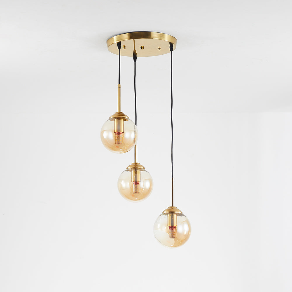 Valentina Modern Rund LED Pendelleuchte Metall Glas Esszimmer Wohnzimmer Schlafzimmer