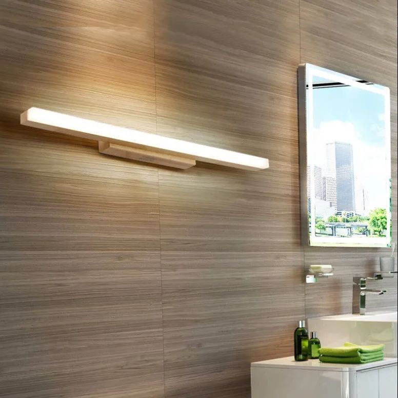 Arisha Modern Linear LED Wandleuchte Badezimmer/Wohnzimmer Holz