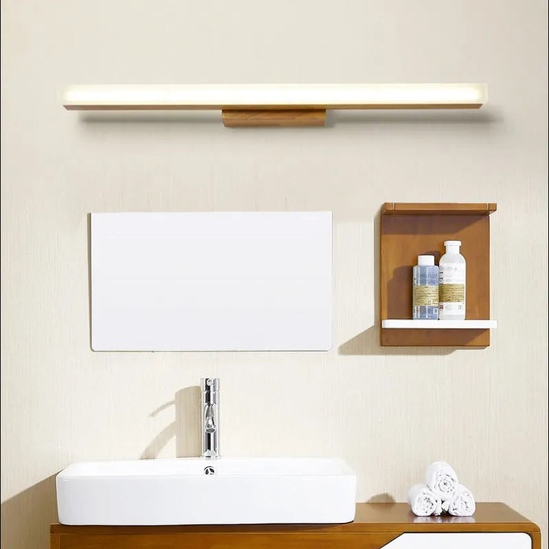 Arisha Modern Linear LED Wandleuchte Badezimmer/Wohnzimmer Holz