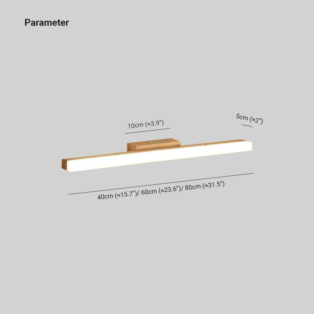 Arisha Modern Linear LED Wandleuchte Badezimmer/Wohnzimmer Holz