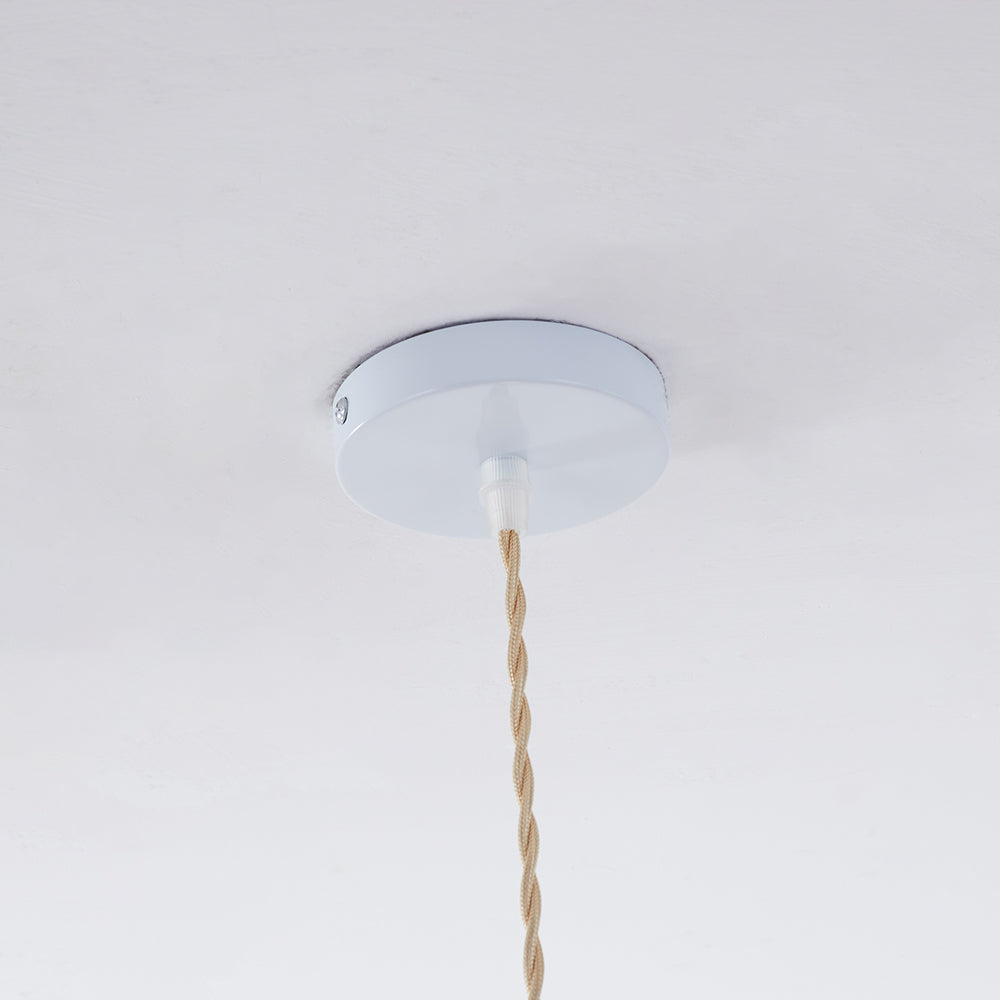Muto Twine Modern LED Pendelleuchte Braun/Beige Durchmesser Metall/Rattan Schlafzimmer