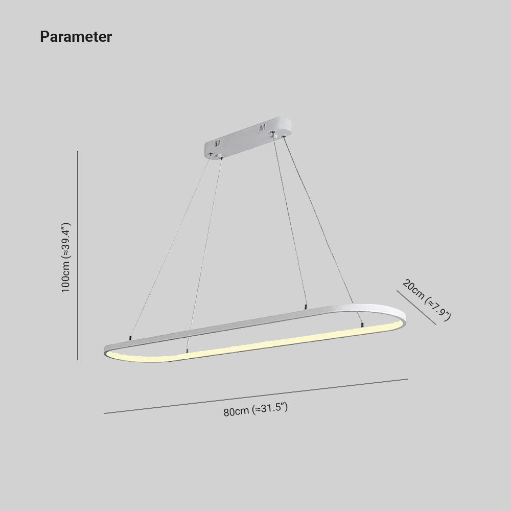 Arisha Modern Pendelleuchte Linear Schwarz/Weiß/Gold Esszimmer Metall