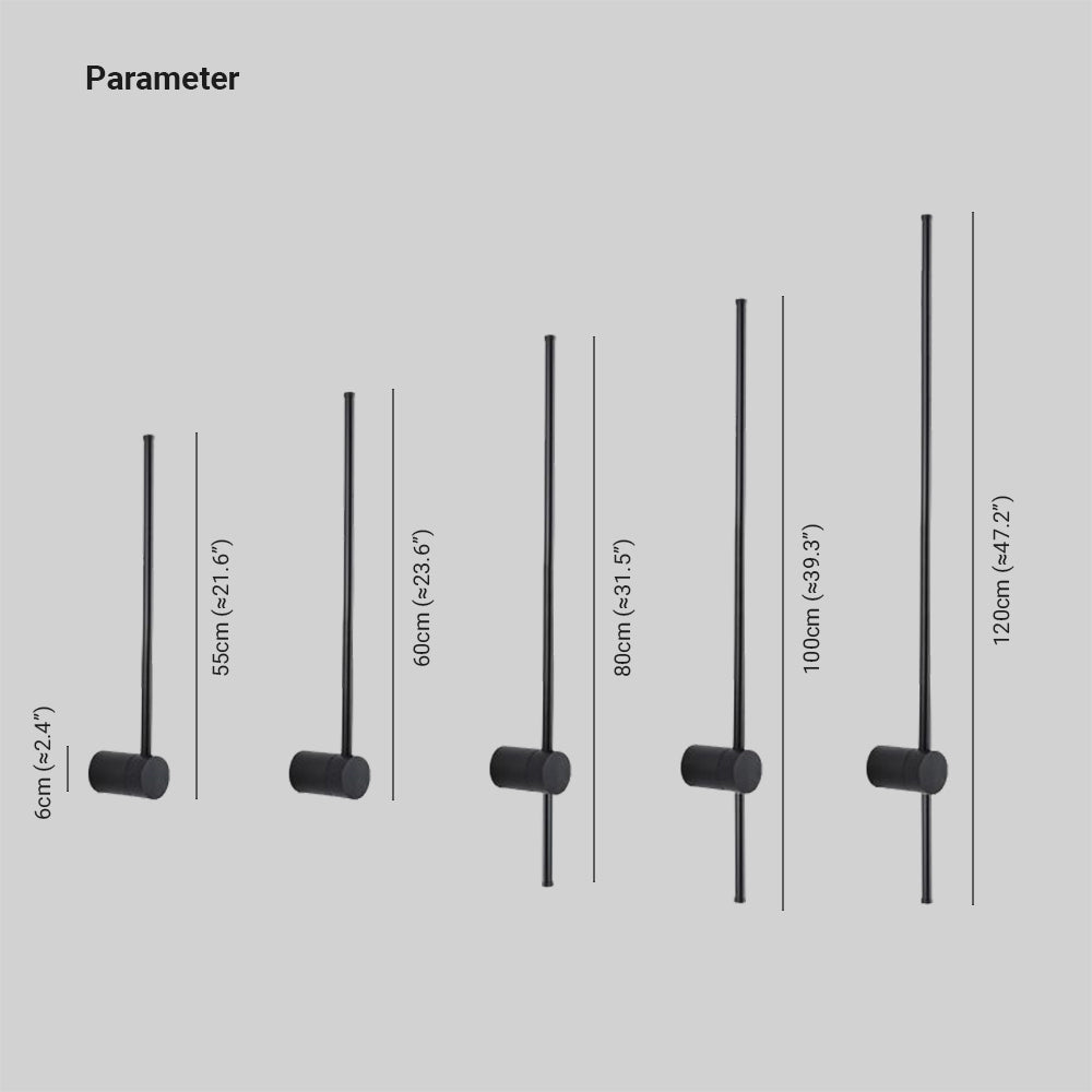 Arisha Modern Lineare LED Wandleuchte Schwarz Schlaf/Wohnzimmer Schwarz Metall