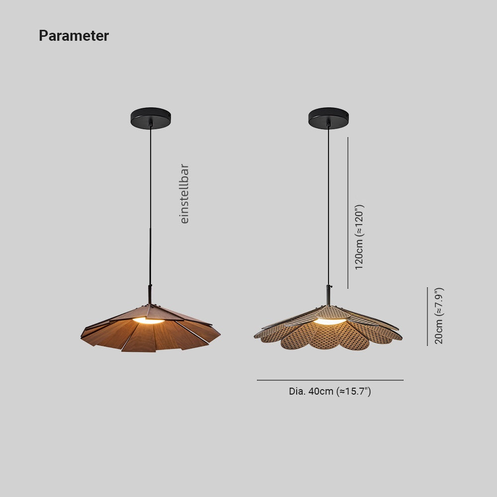 Ritta Vintage LED Pendelleuchte Walnussholz Schlafzimmer/Bar/Teezimmer-Letslighting