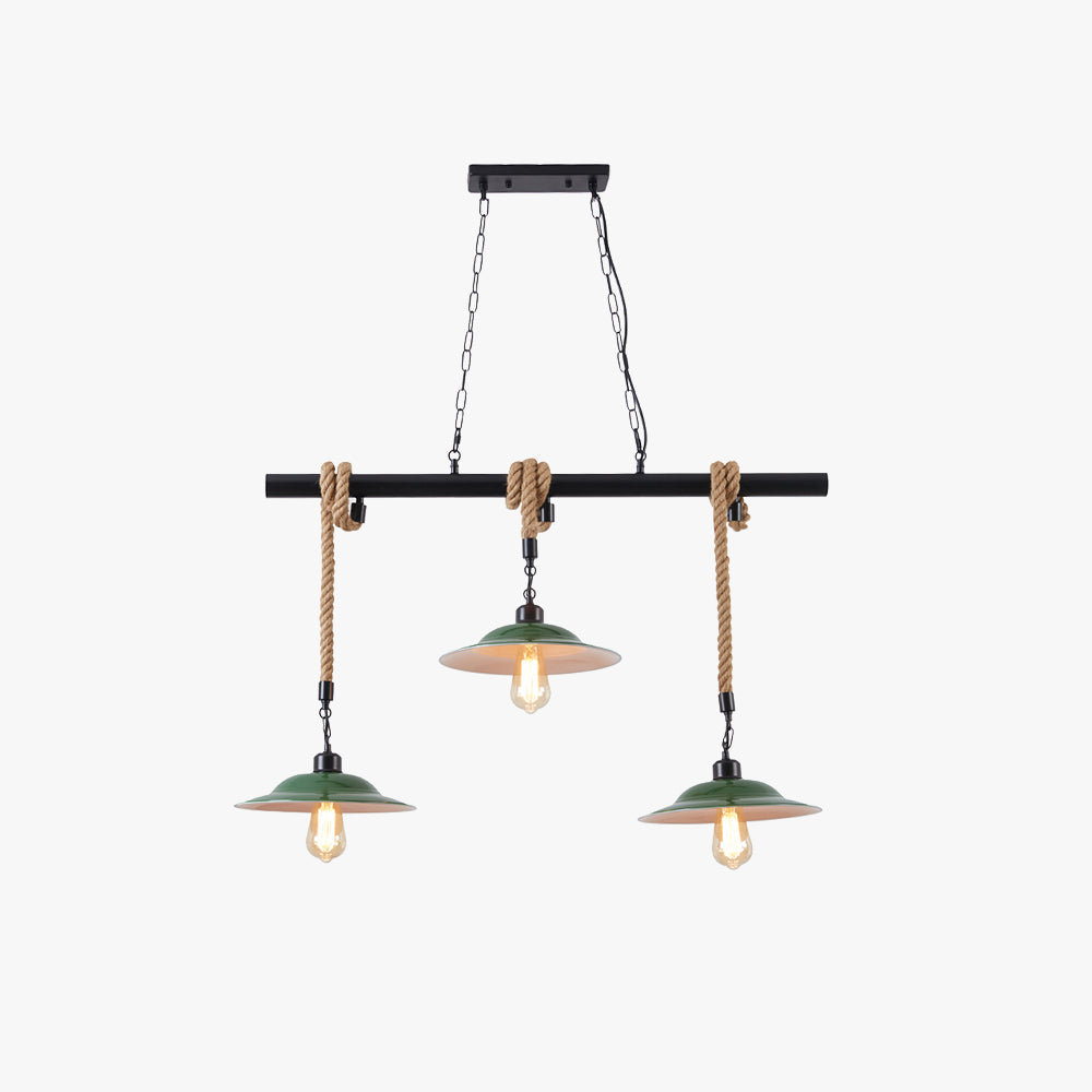 Epoch Vintage LED Pendelleuchte Grün Metall Küche Wohnzimmer