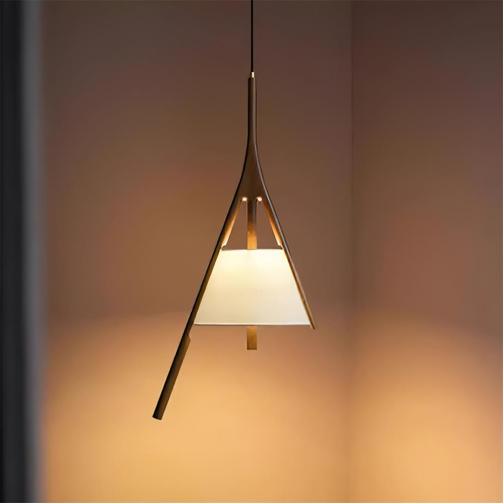 Zovenarae Dreieckige Pendelleuchte aus Holz-Letslighting