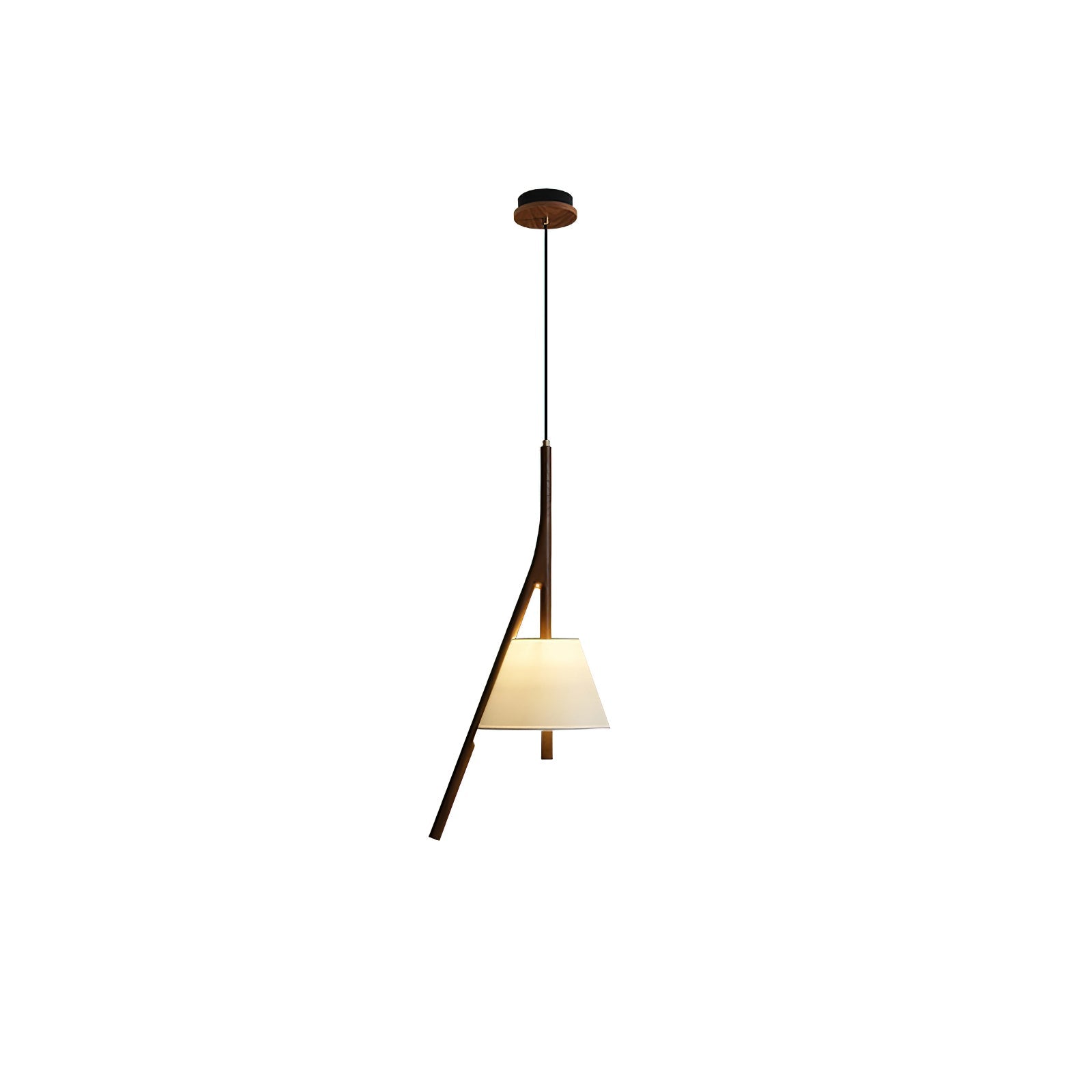 Zovenarae Dreieckige Pendelleuchte aus Holz-Letslighting