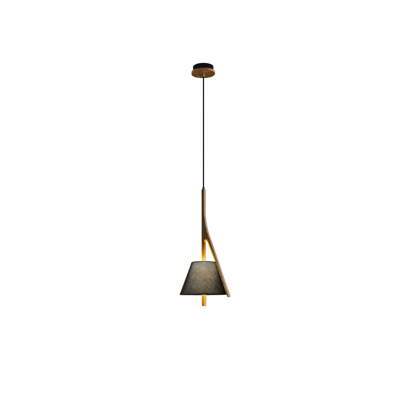 Zovenarae Dreieckige Pendelleuchte aus Holz-Letslighting