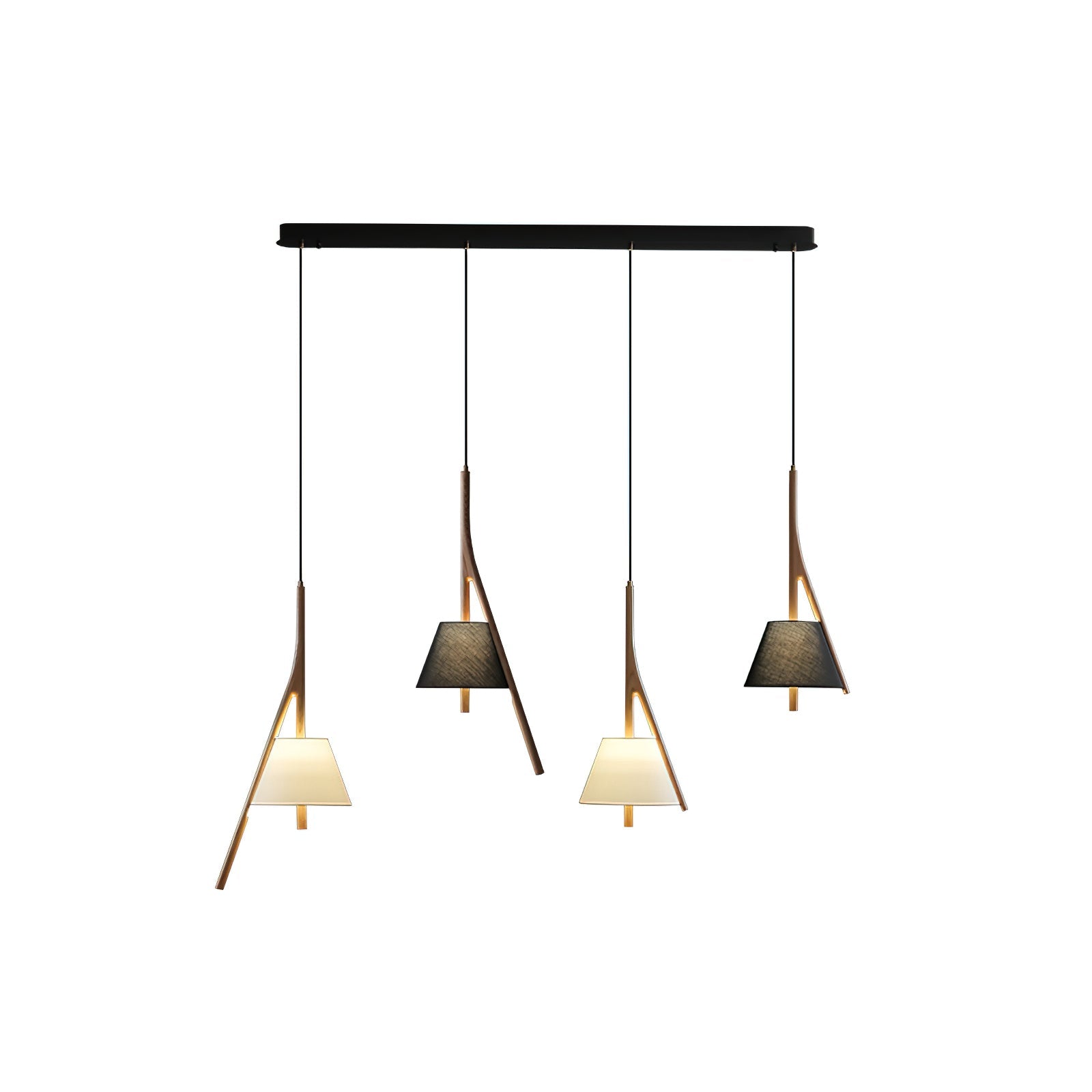 Zovenarae Dreieckige Pendelleuchte aus Holz-Letslighting