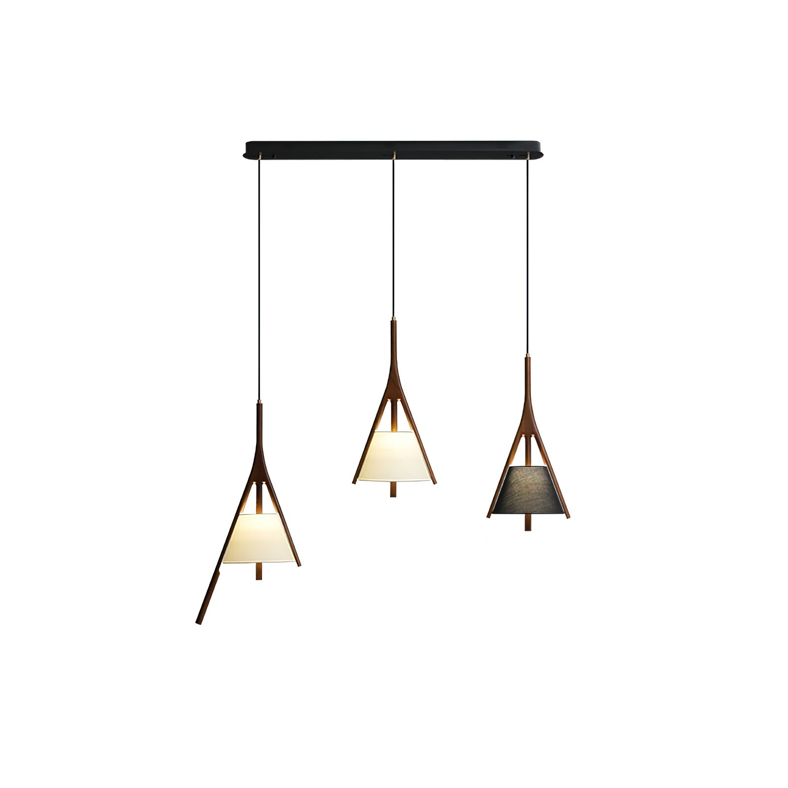 Zovenarae Dreieckige Pendelleuchte aus Holz-Letslighting