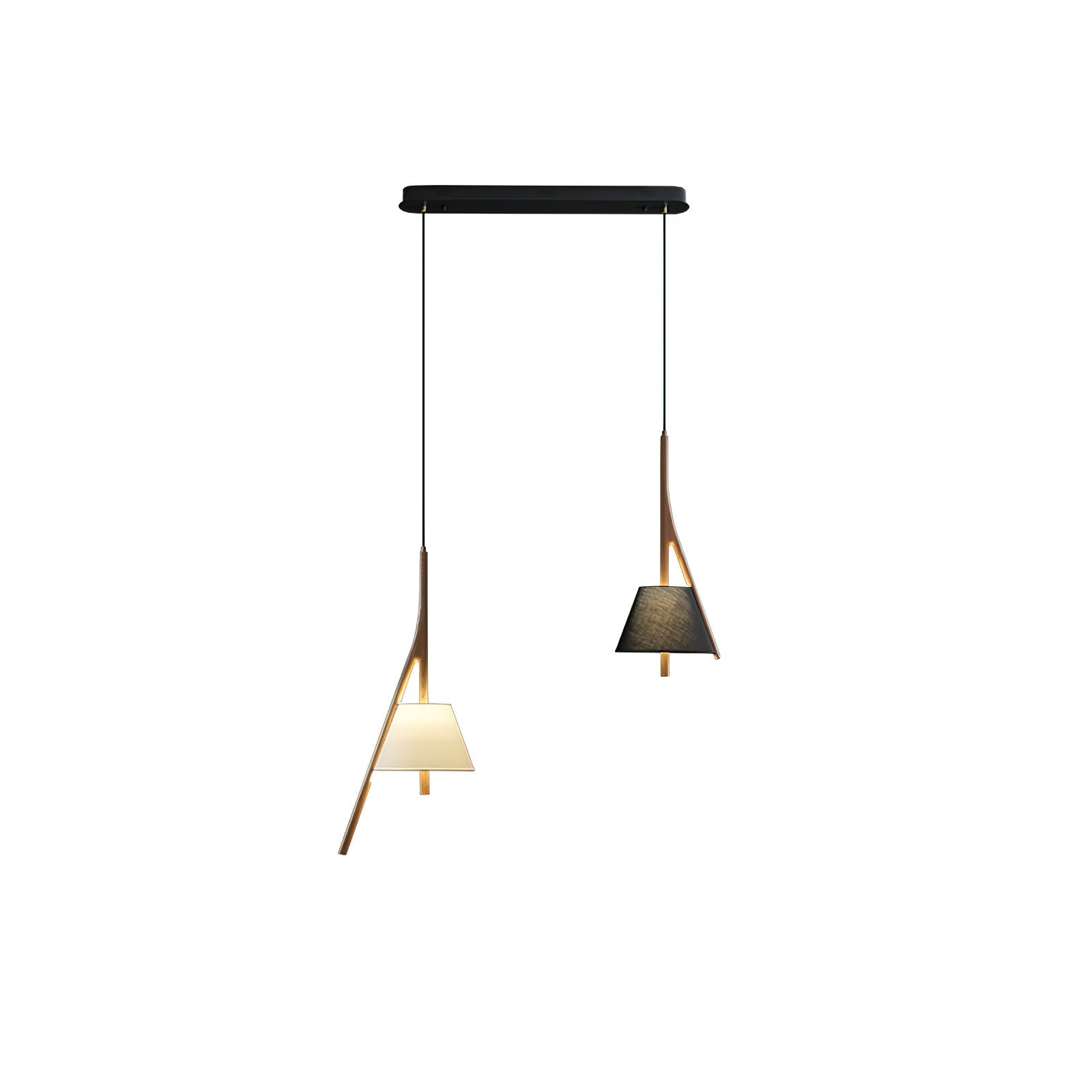 Zovenarae Dreieckige Pendelleuchte aus Holz-Letslighting