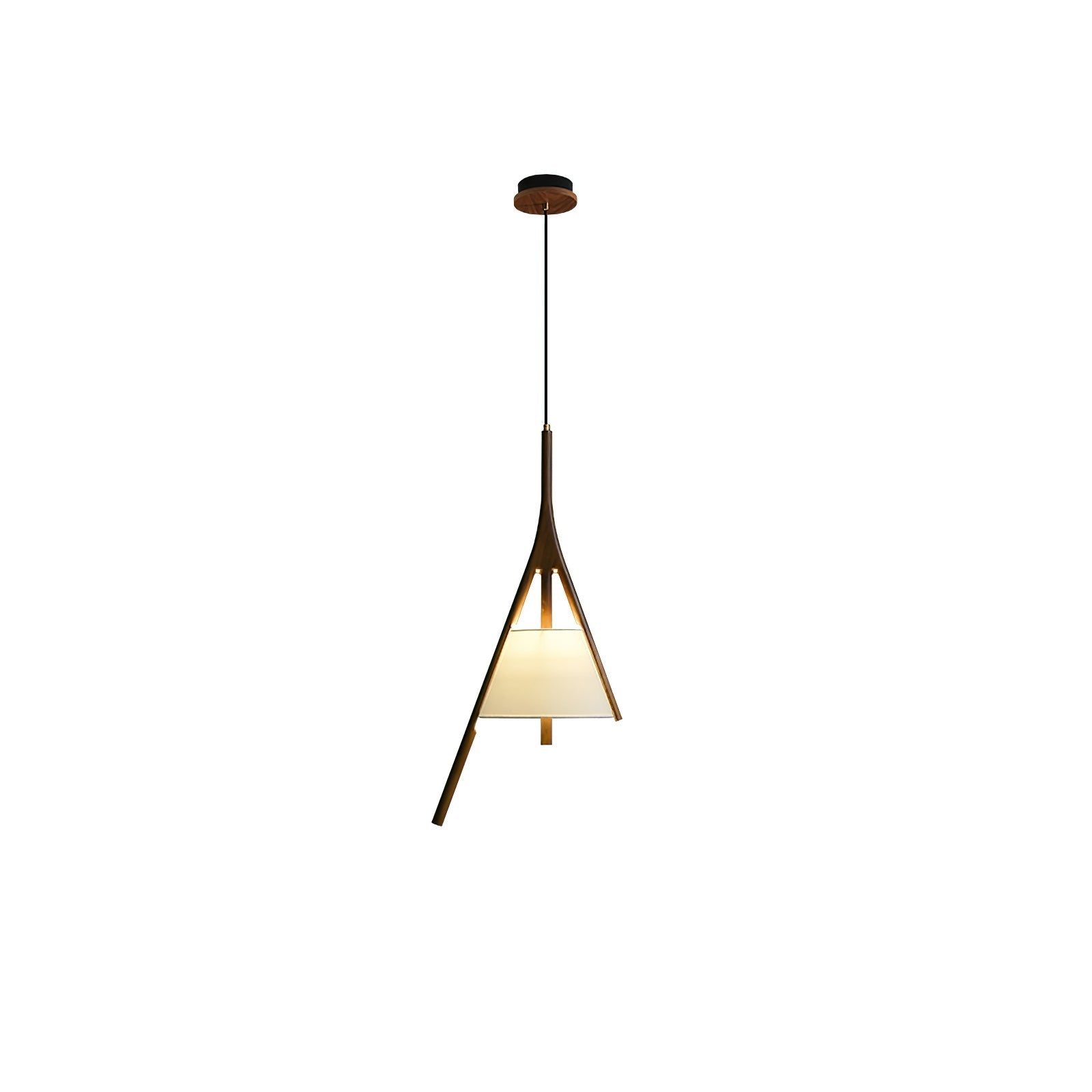 Zovenarae Dreieckige Pendelleuchte aus Holz-Letslighting