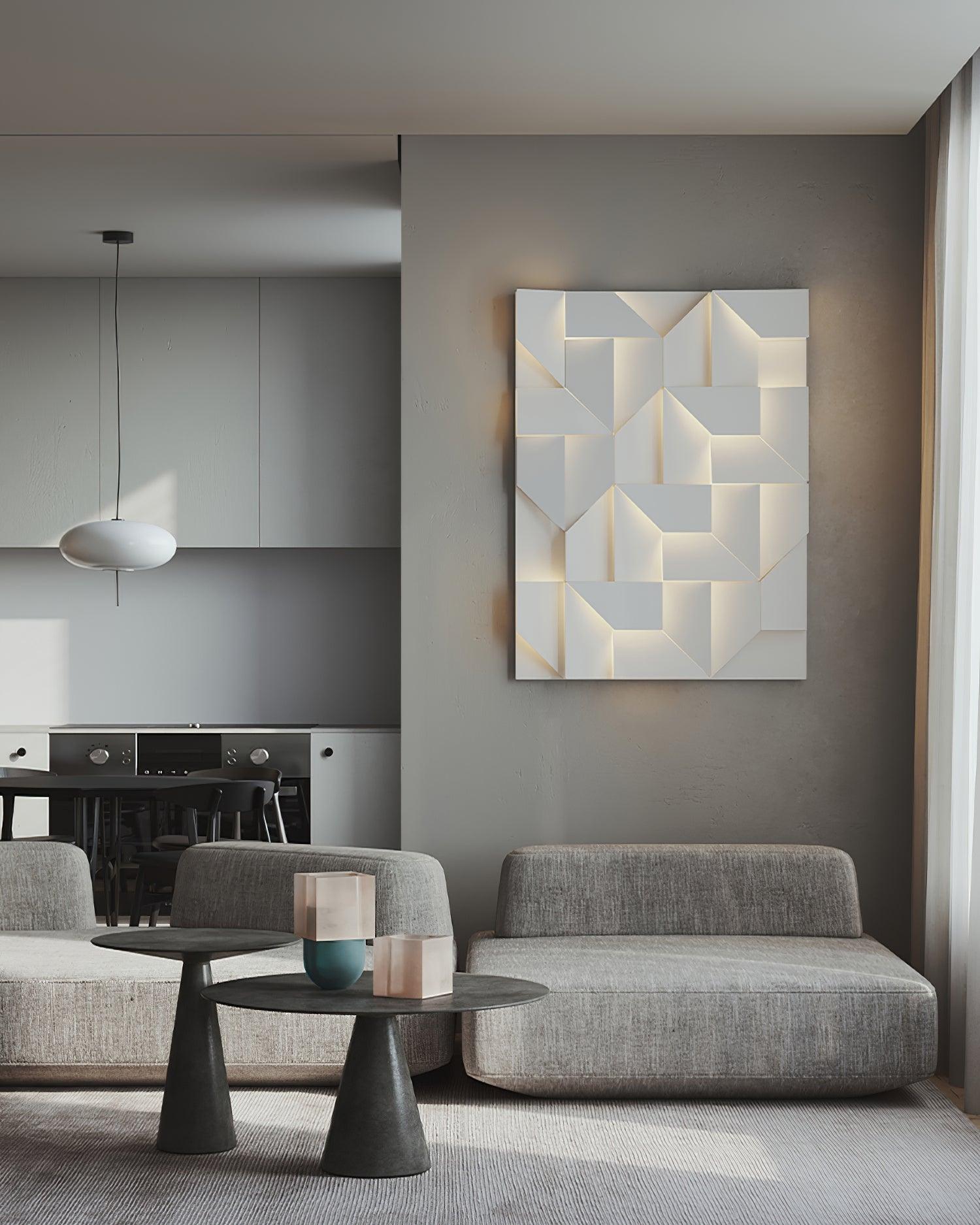 Wandleuchte 3D Geometrisch Panels Geschichtet Licht Kunst Fernbedienung Dimmen Modern-Letslighting