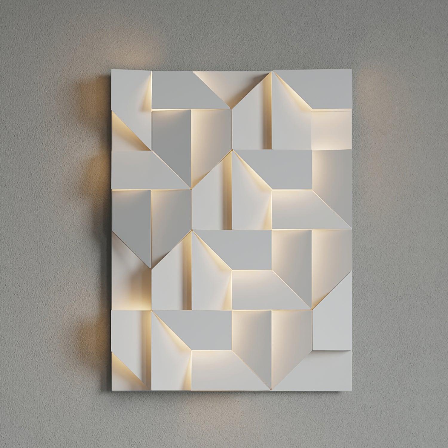 Wandleuchte 3D Geometrisch Panels Geschichtet Licht Kunst Fernbedienung Dimmen Modern-Letslighting