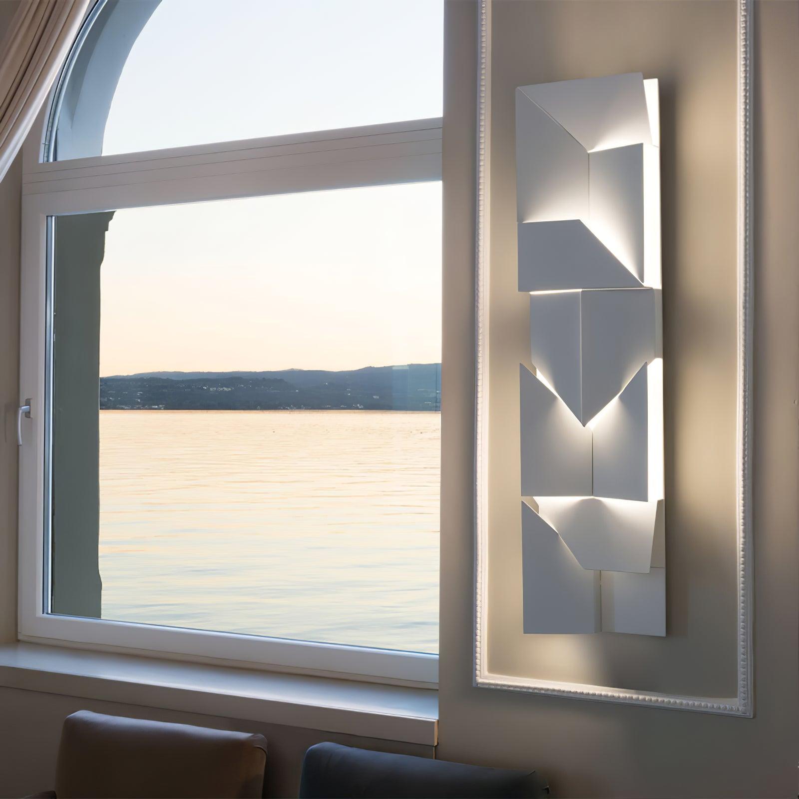 Wandleuchte 3D Geometrisch Panels Geschichtet Licht Kunst Fernbedienung Dimmen Modern-Letslighting