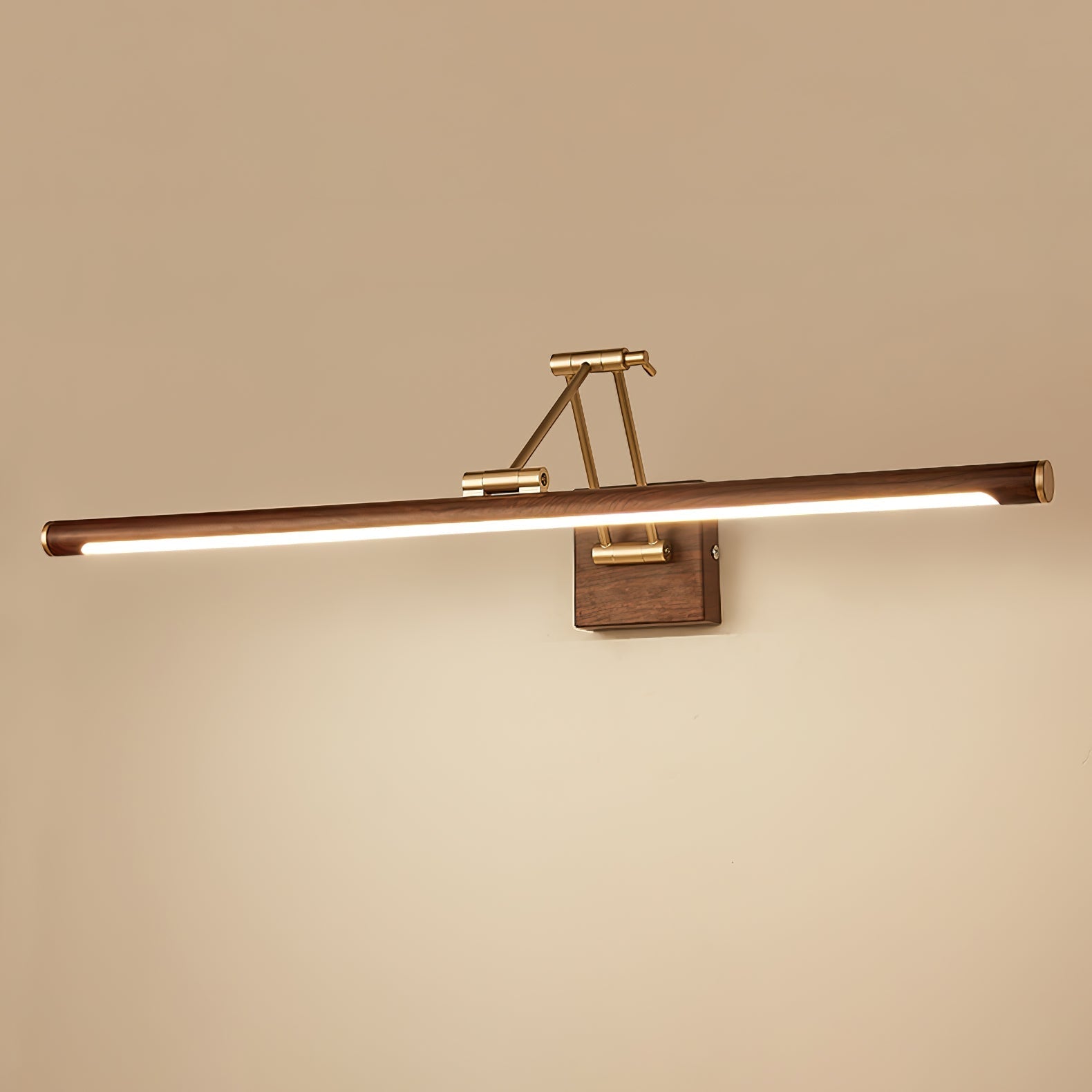 Walnut Color Linear Adjustable Wall Light - Blowlighting
