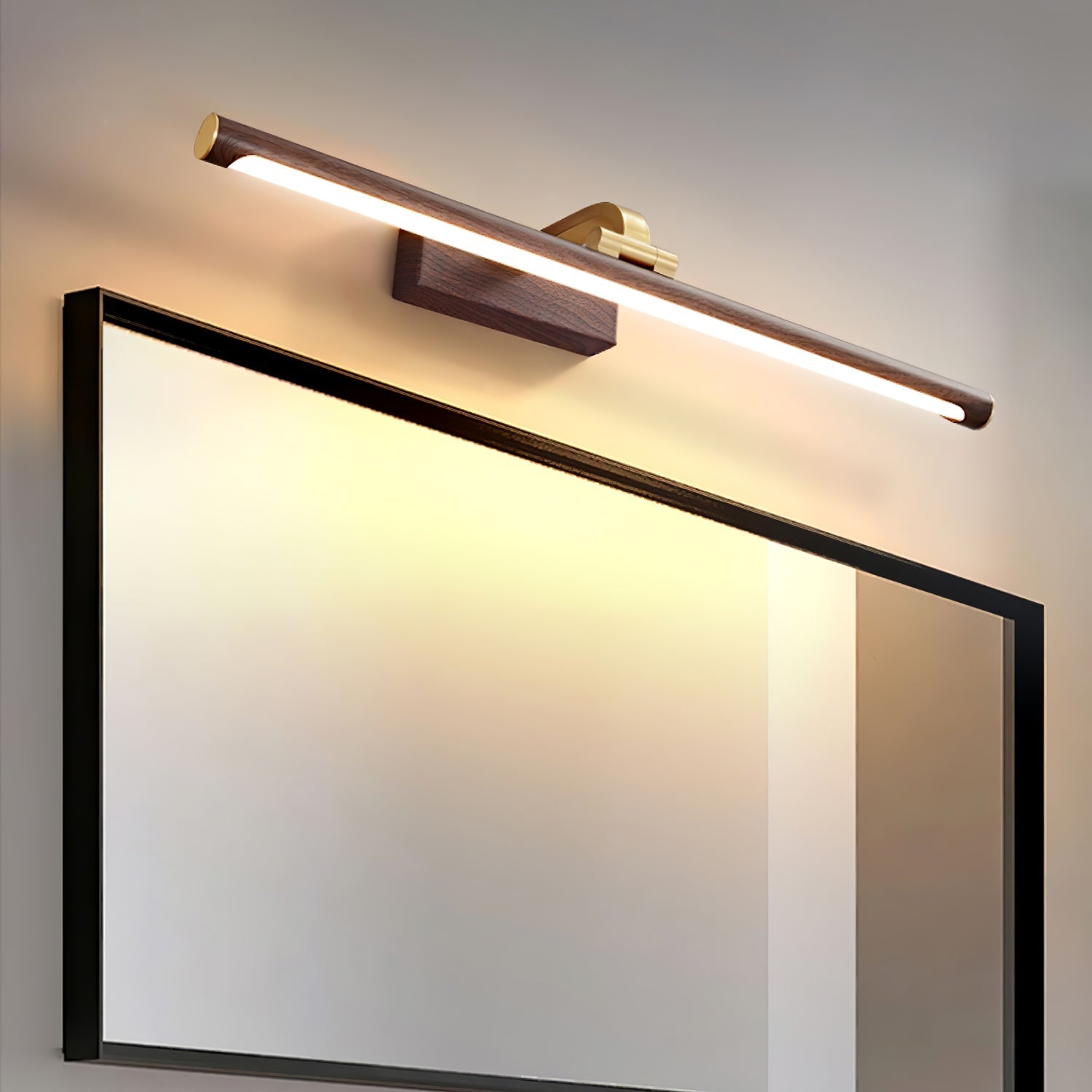Walnut Color Linear LED Wall Light - Blowlighting