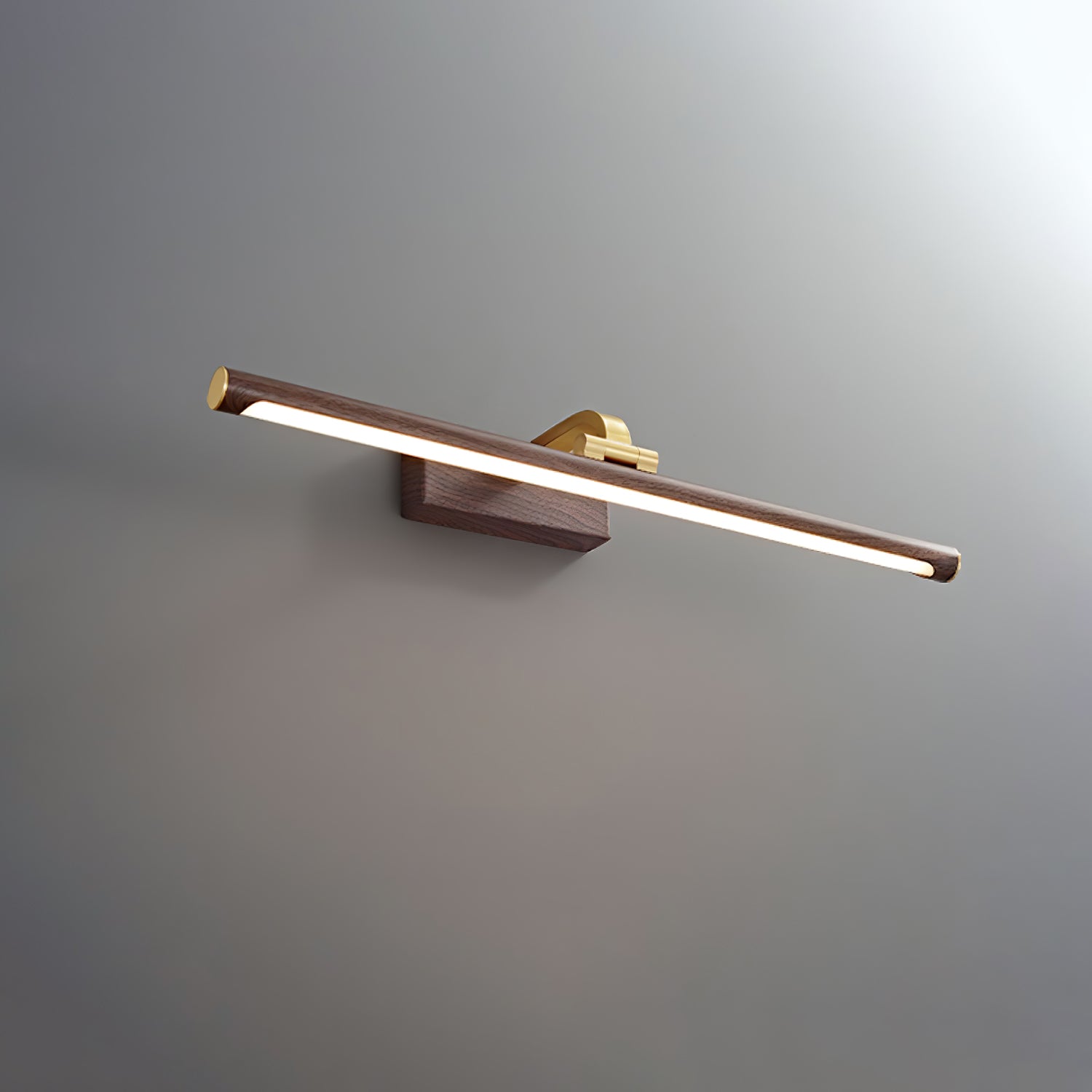Walnut Color Linear LED Wall Light - Blowlighting