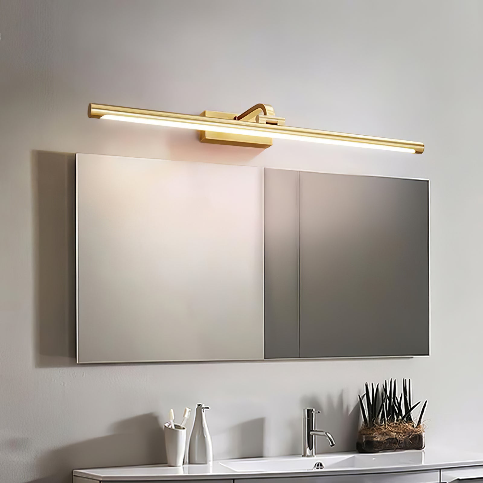 Walnut Color Linear LED Wall Light - Blowlighting