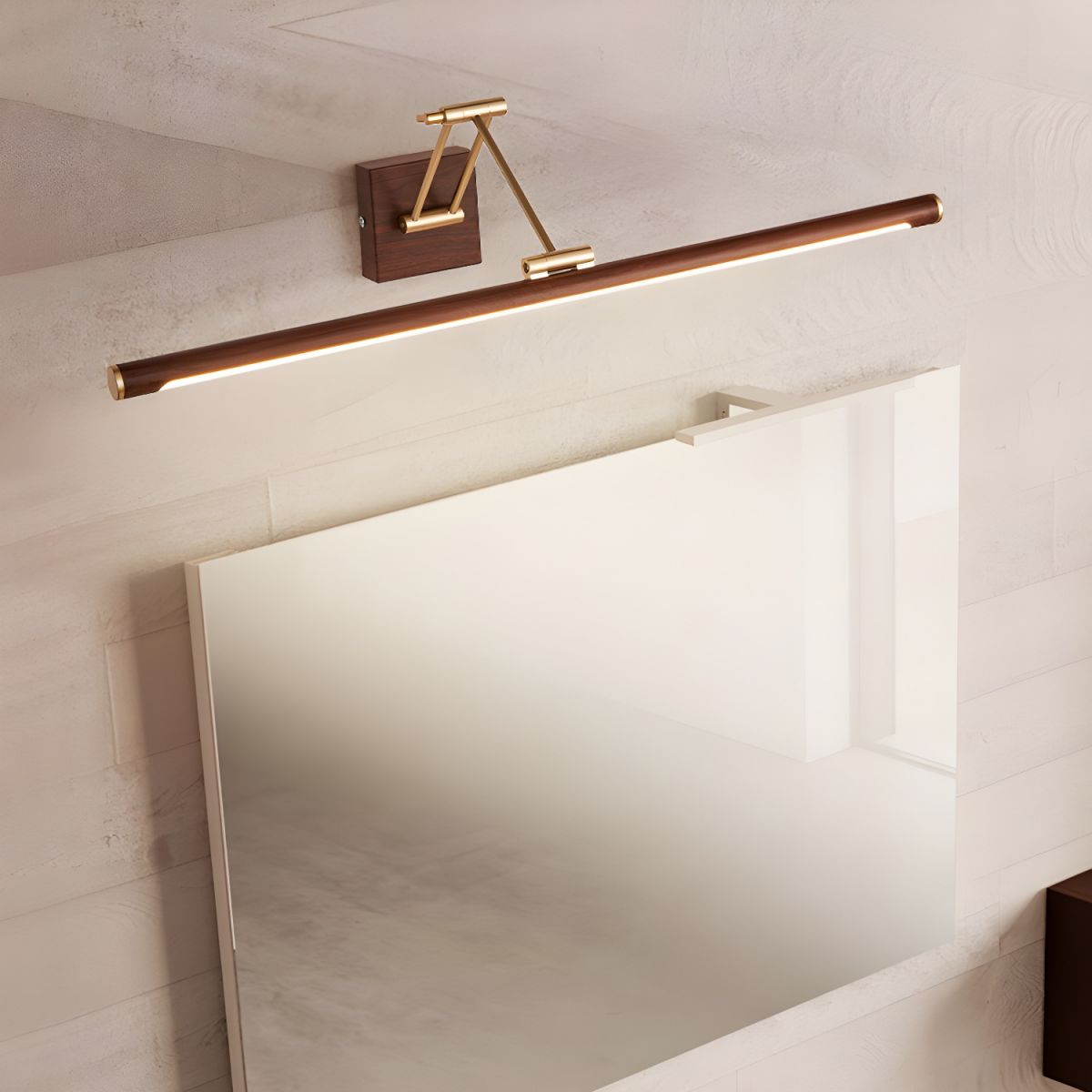 Walnut Color Linear Adjustable Wall Light - Blowlighting
