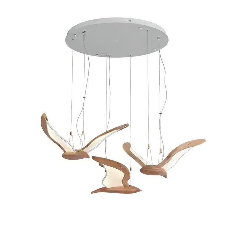 Lustra Kronleuchter Vogelform Holz Skulptur-Letslighting