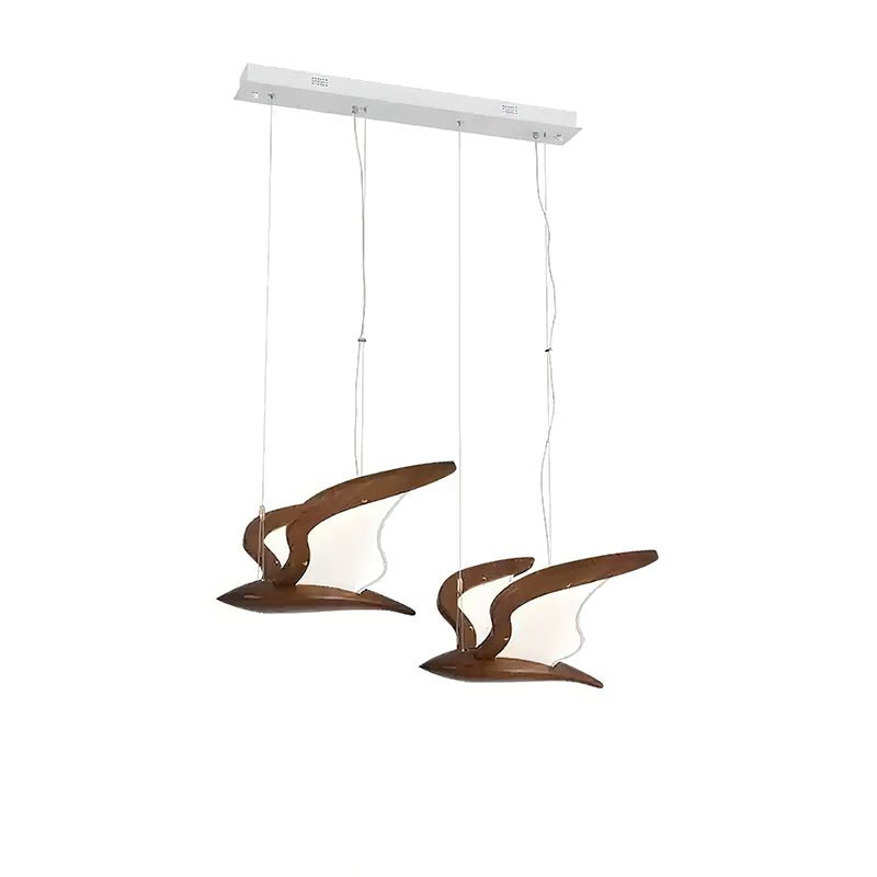 Lustra Kronleuchter Vogelform Holz Skulptur-Letslighting