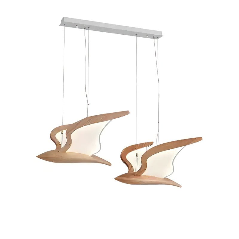 Lustra Kronleuchter Vogelform Holz Skulptur-Letslighting
