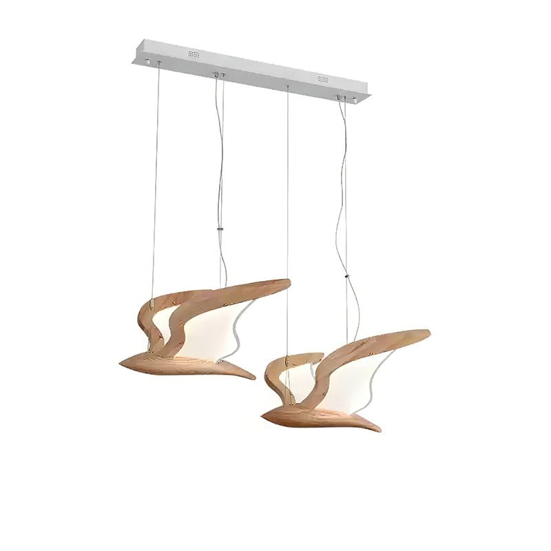Lustra Kronleuchter Vogelform Holz Skulptur-Letslighting