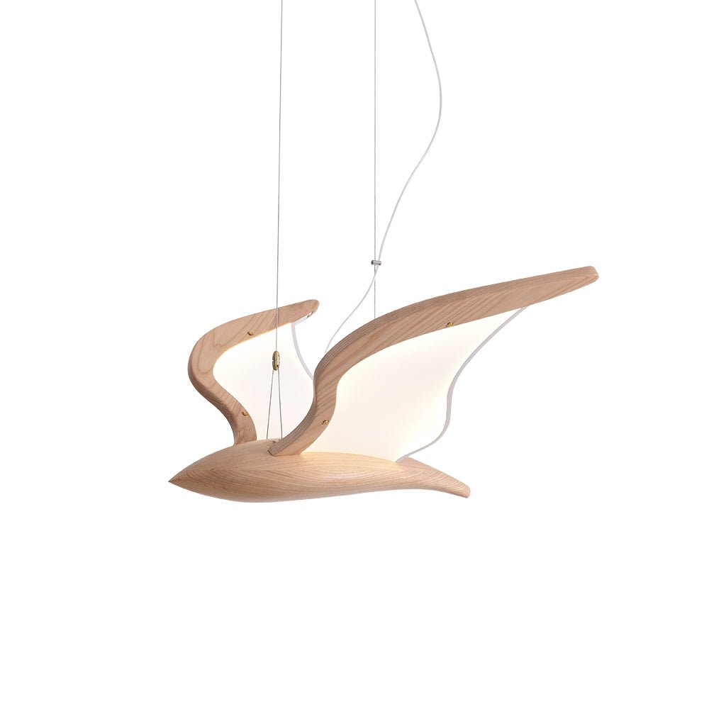 Lustra Kronleuchter Vogelform Holz Skulptur-Letslighting