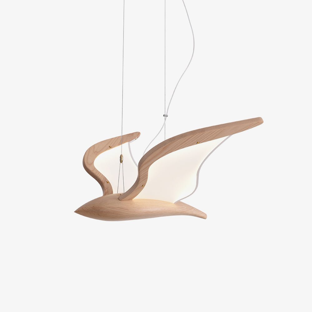 Lustra Kronleuchter Vogelform Holz Skulptur-Letslighting