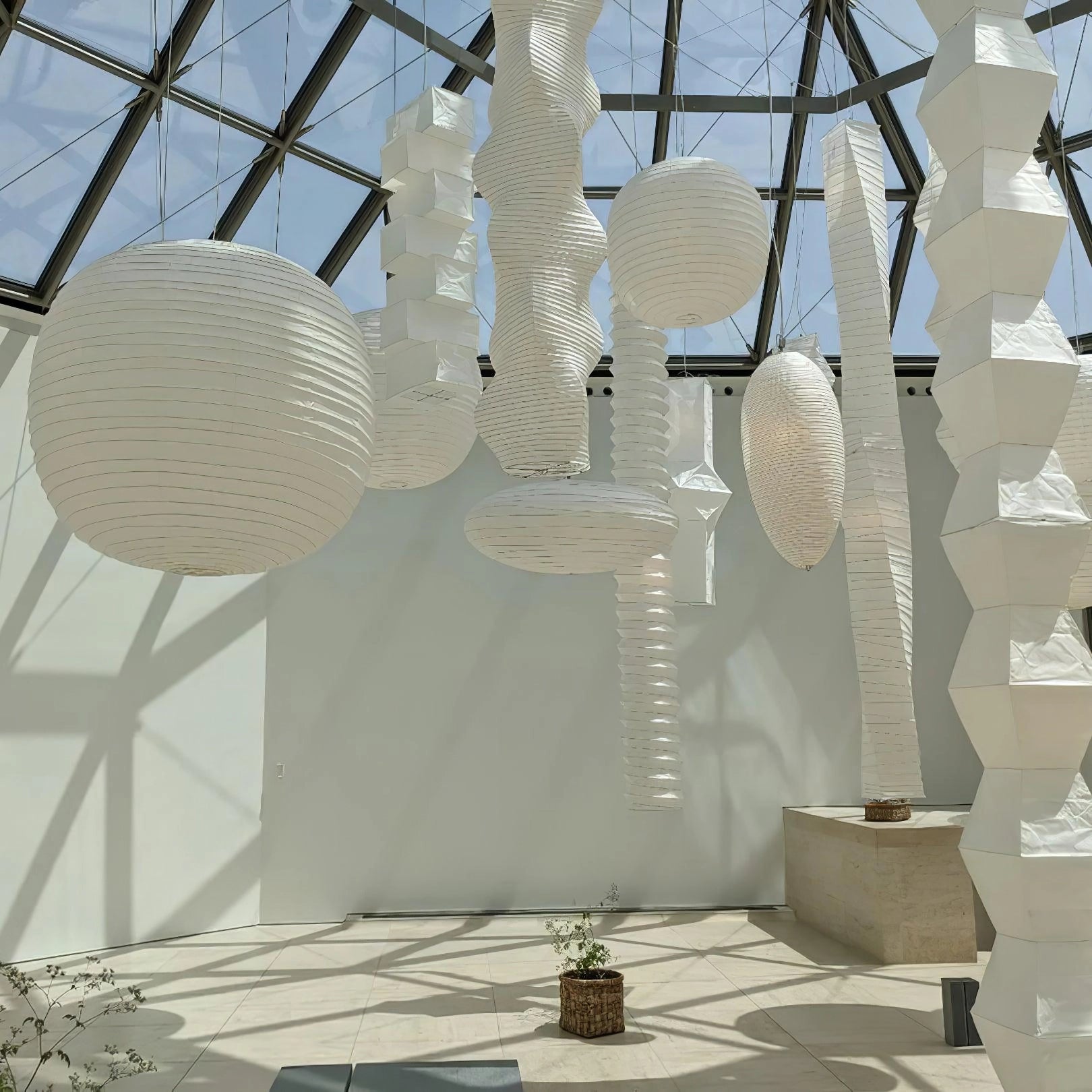 Sente Swag-Pendelleuchte aus Washi-Papier