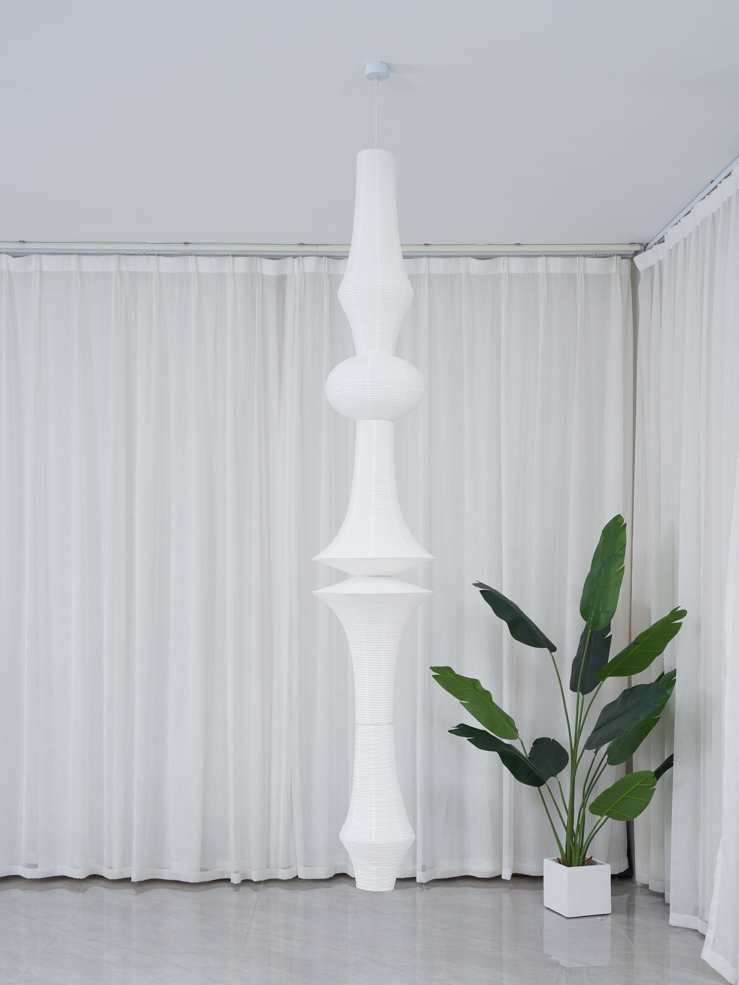 Washi Paper E Pendant Light - Blowlighting