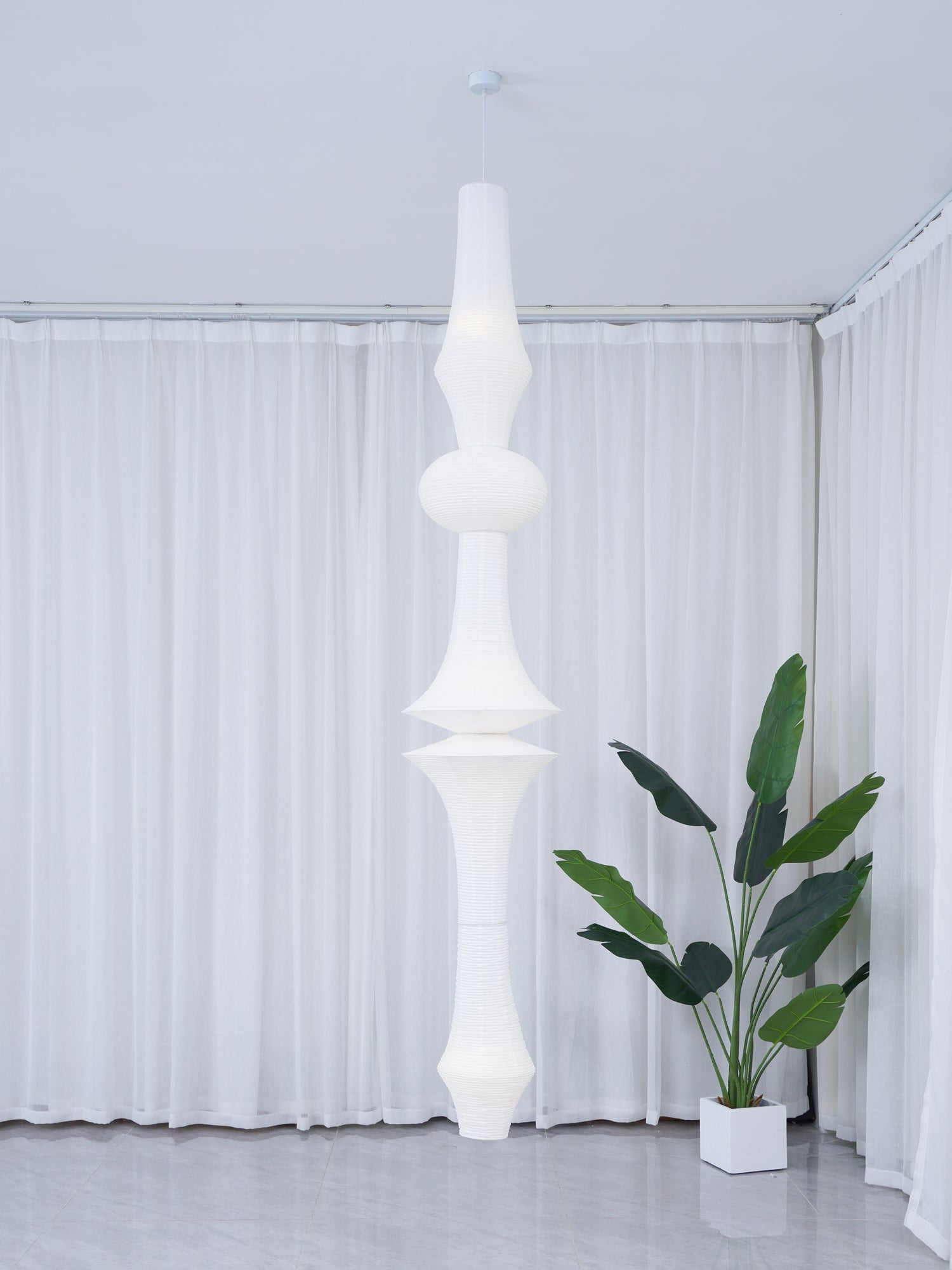 Washi Paper E Pendant Light - Blowlighting