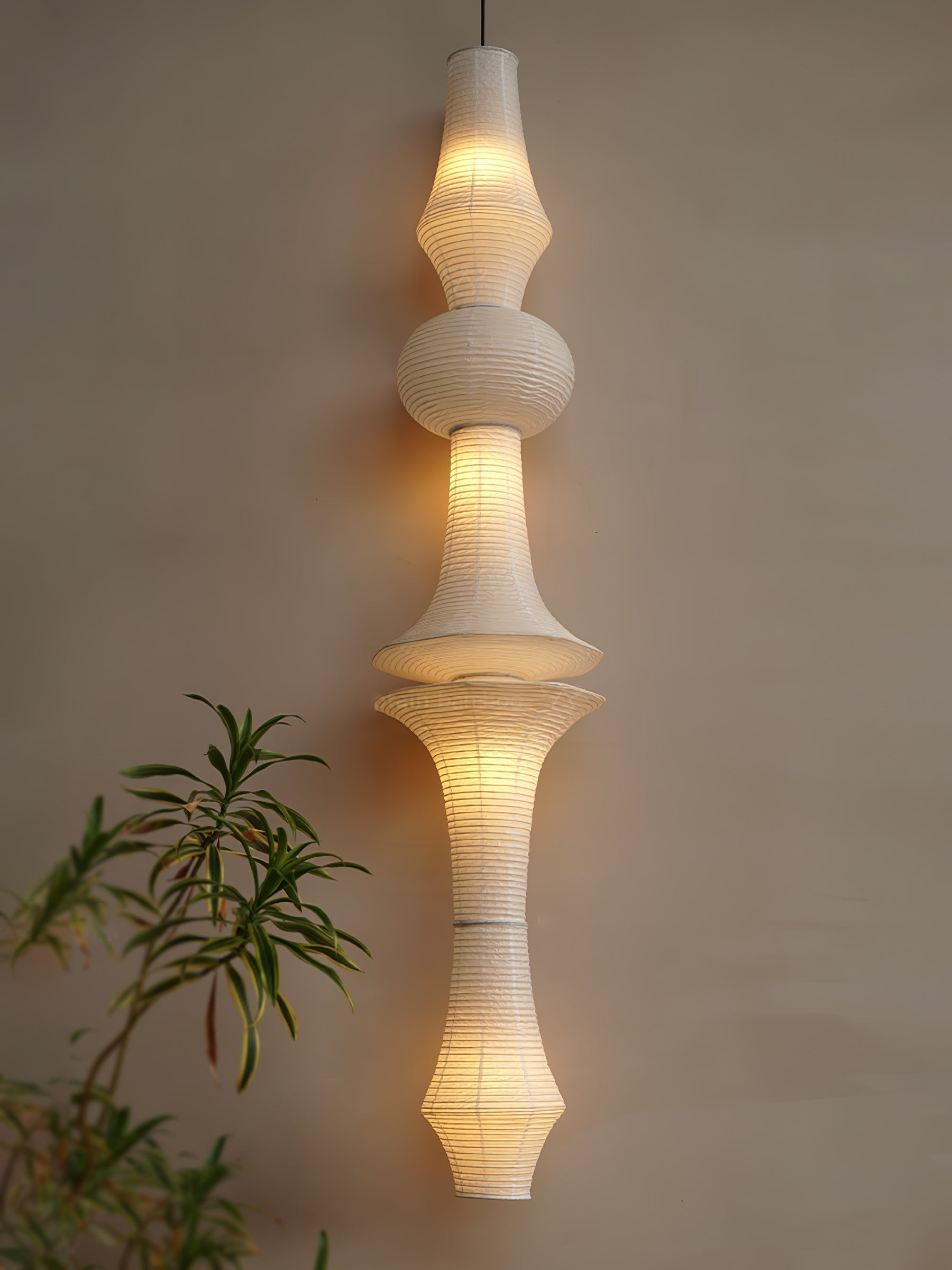 Washi Paper E Pendant Light - Blowlighting