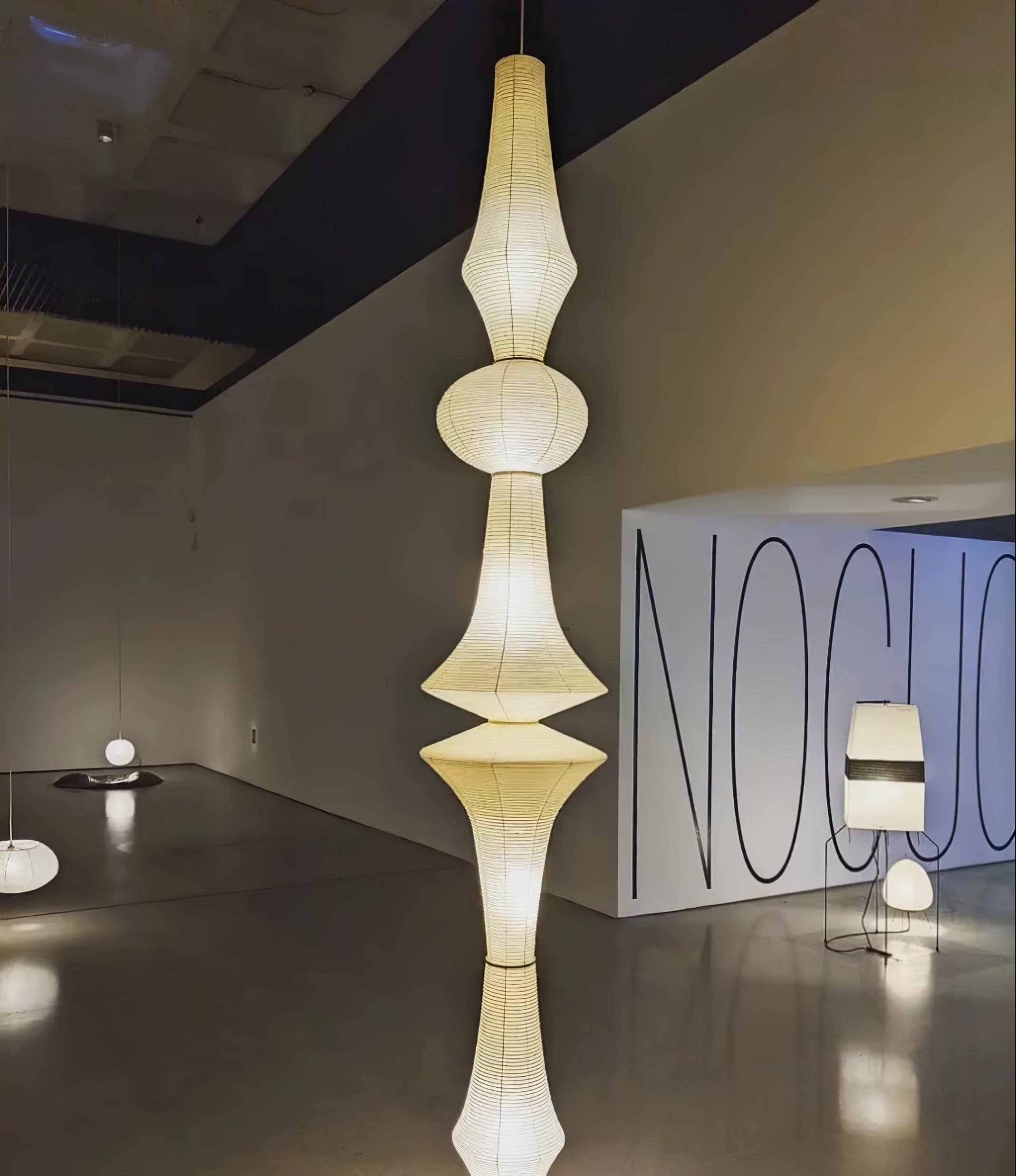 Washi Paper E Pendant Light - Blowlighting