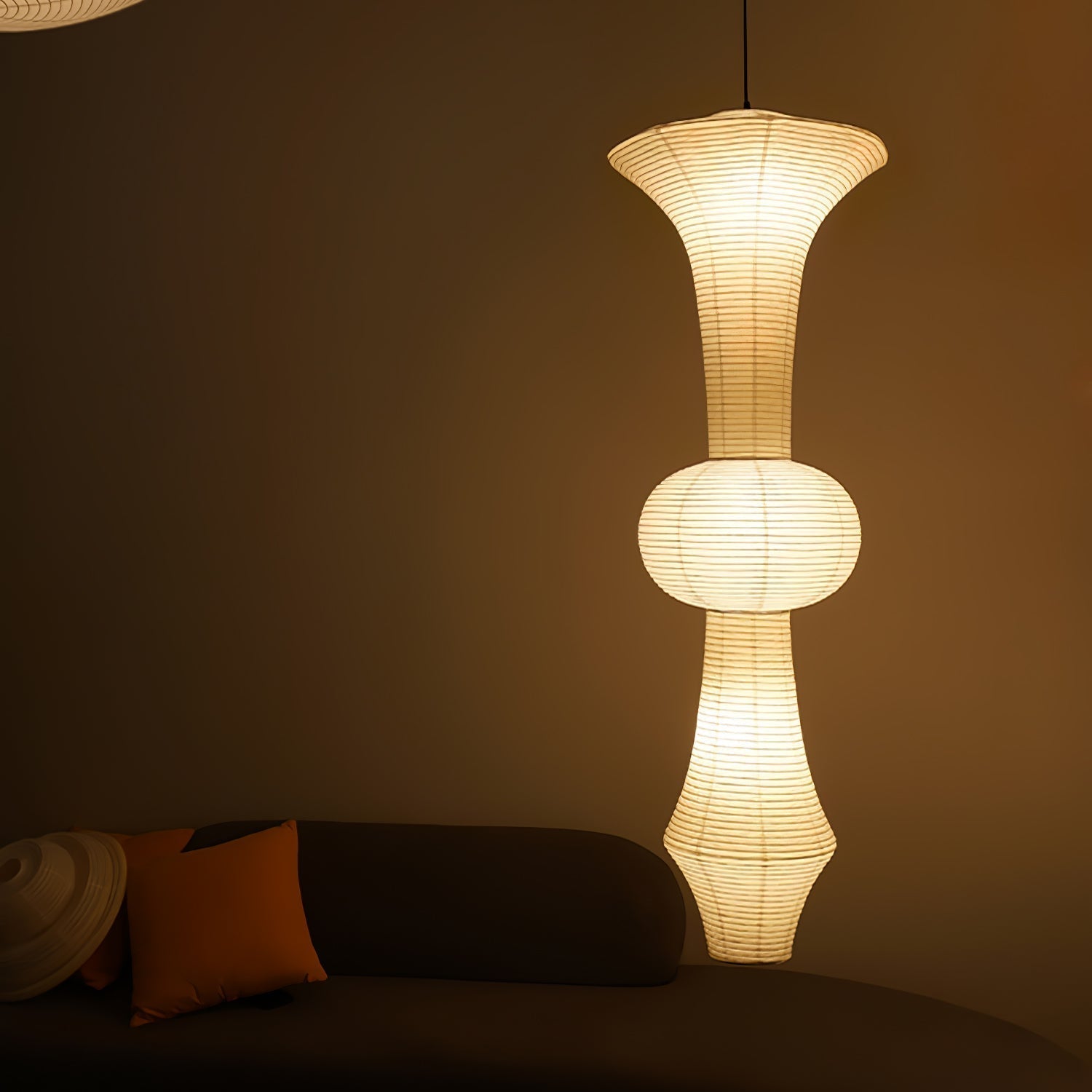 Washi Paper E Pendant Light - Blowlighting