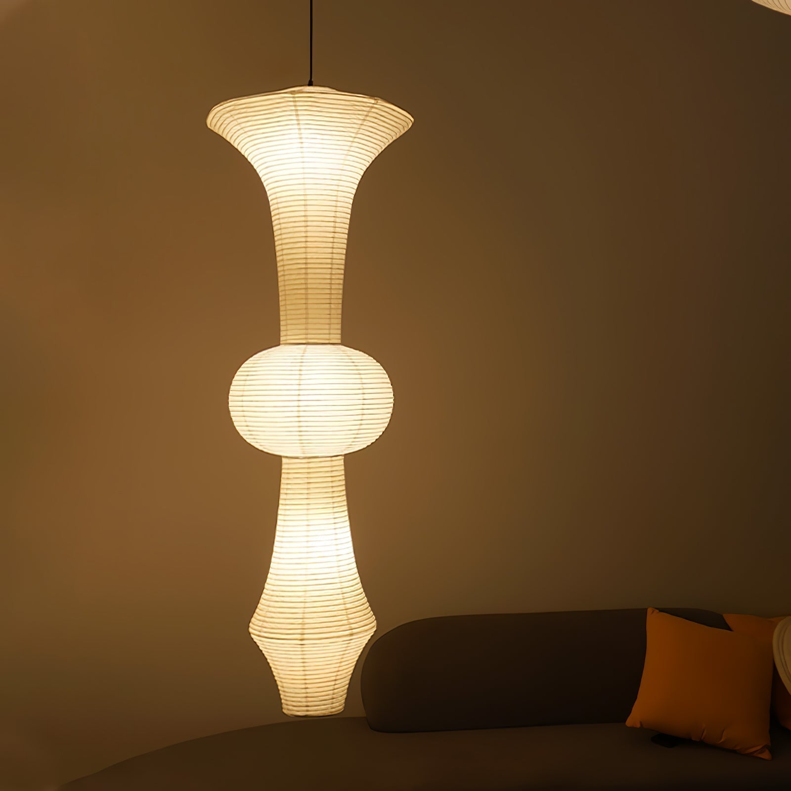 Washi Paper E Pendant Light - Blowlighting