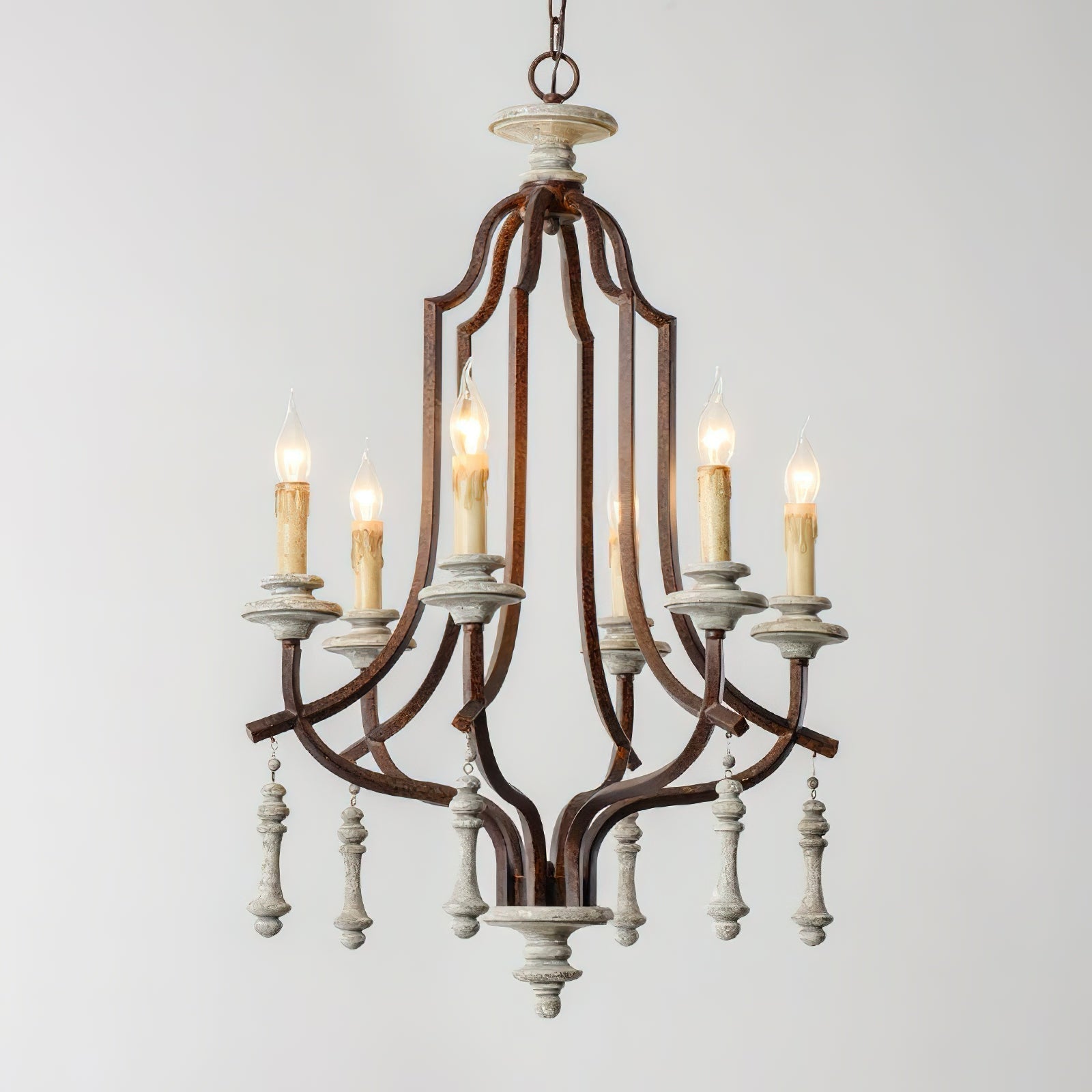 Arsoliel Vintage Luxus Holz Kronleuchter-Letslighting