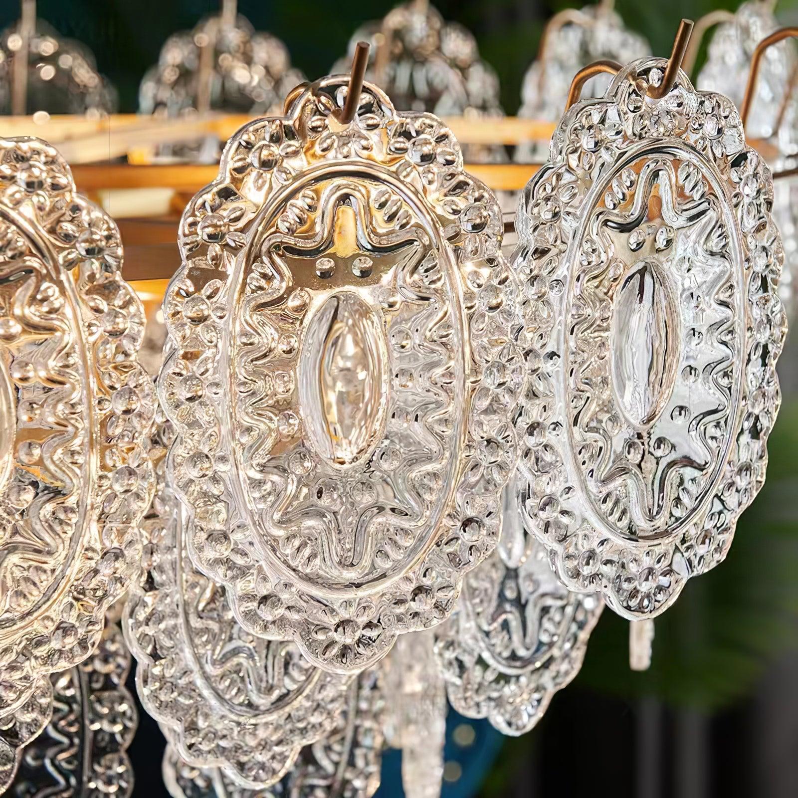 Lustra Lüster Welle Glas Schmiedeeisen Elegant-Letslighting