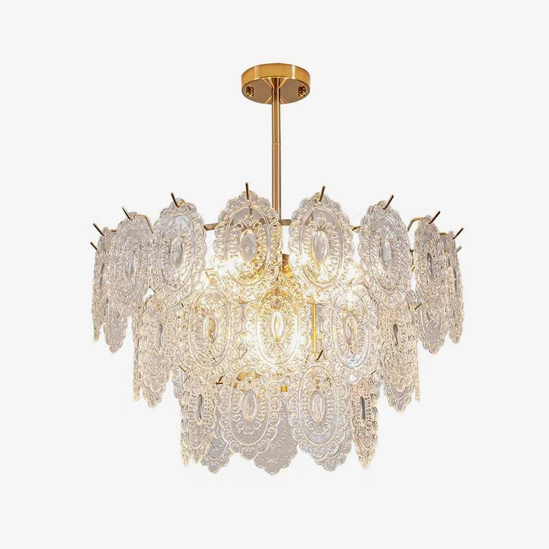 Lustra Lüster Welle Glas Schmiedeeisen Elegant-Letslighting