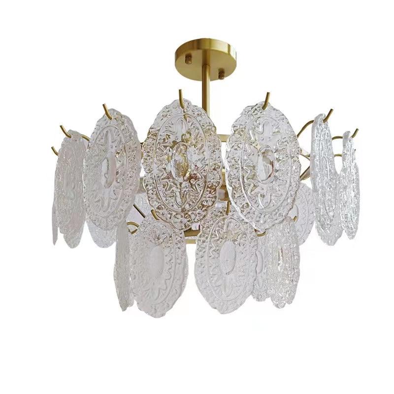 Lustra Lüster Welle Glas Schmiedeeisen Elegant-Letslighting