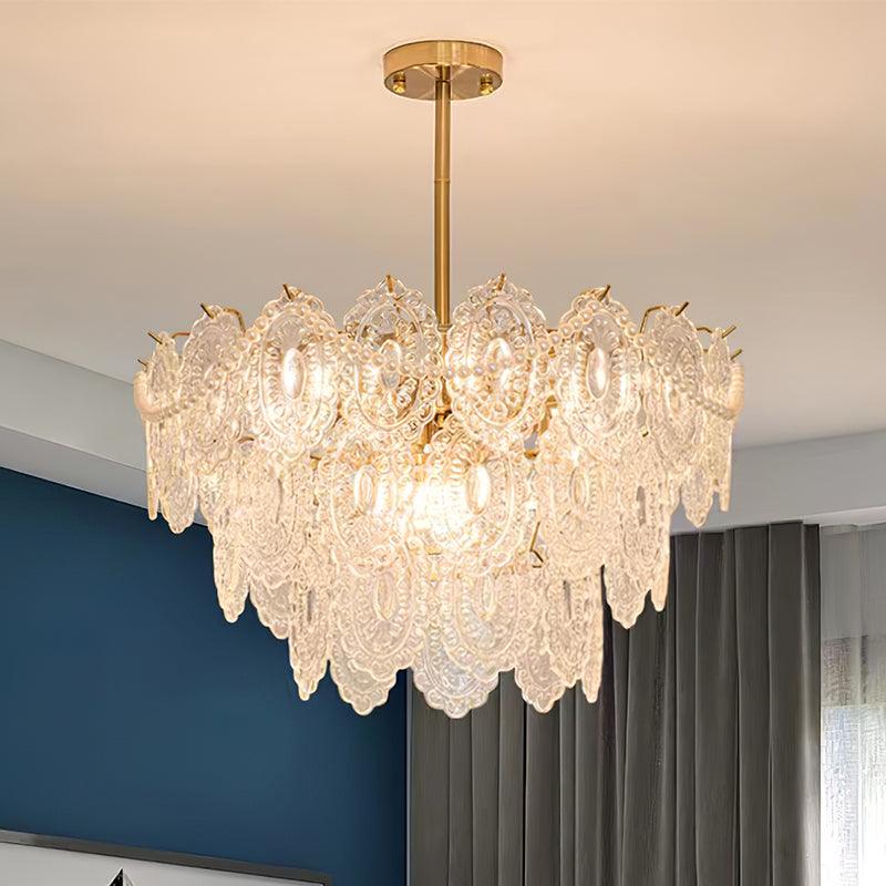 Lustra Kronleuchter Welle Perle Gold Modern-Letslighting